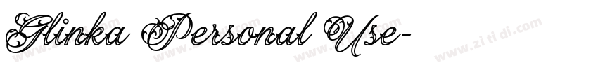 Glinka Personal Use字体转换